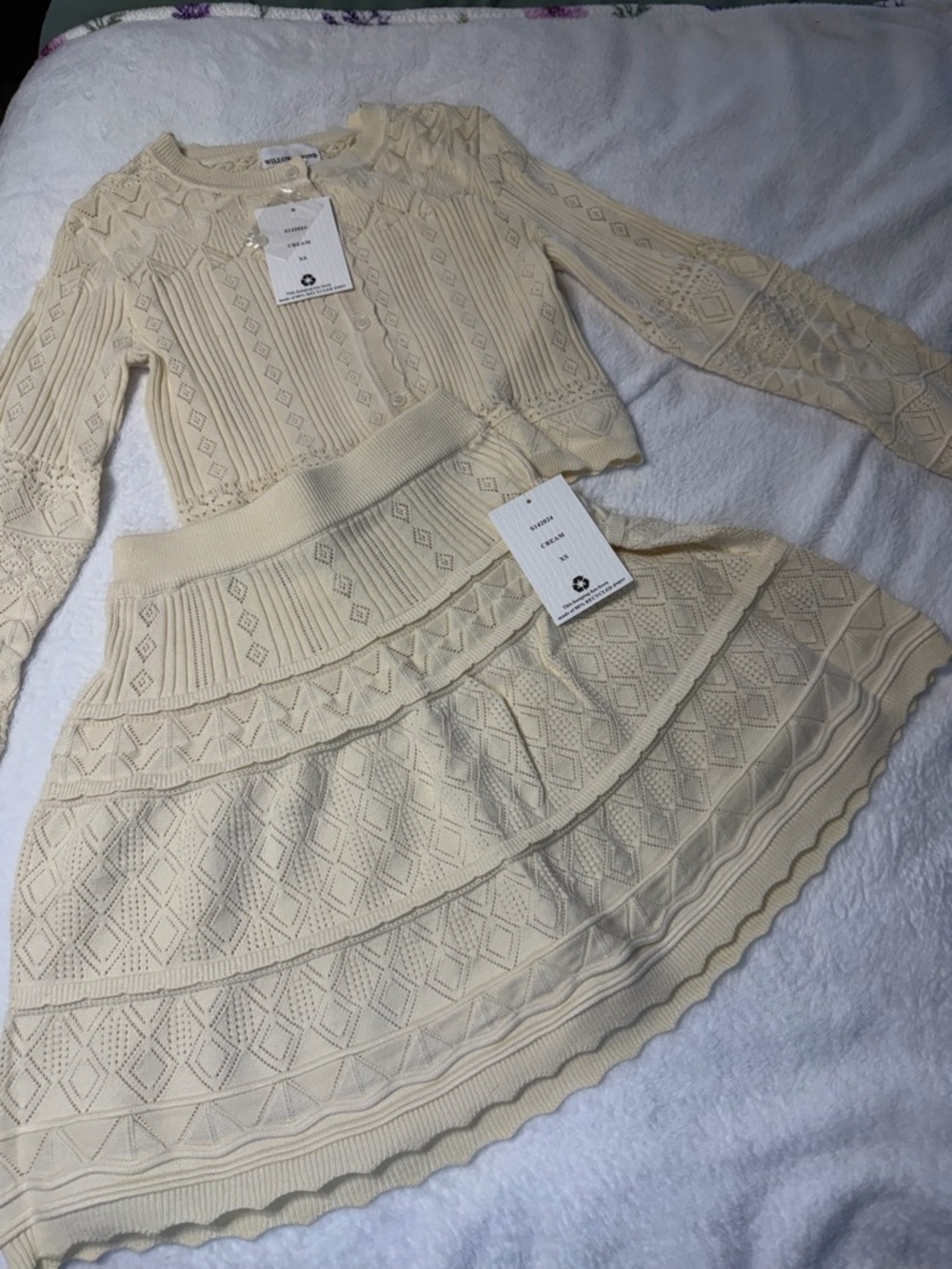 Cream Knit Two-Piece Set - Willow and Wind
